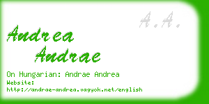 andrea andrae business card